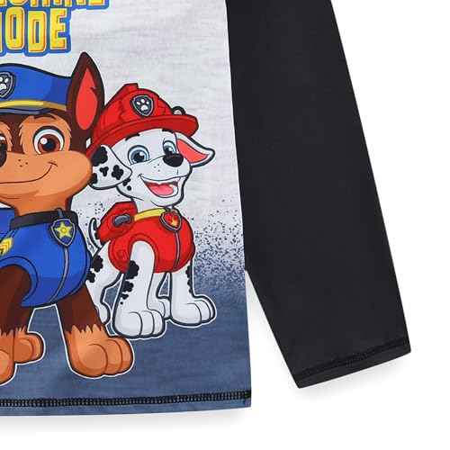 Paw Patrol Nickelodeon Chase Marshall Rubble Boys UPF 50+ Rash Guard and Swim Trunks Swimsuit Set for Toddler and Big Kids