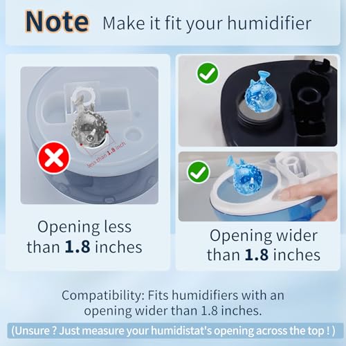 12-Pack Universal Humidifier Cleaning Fish Compatible with Most Humidifiers Replacement Ultrasonic Humidifier Tank Cleaner...