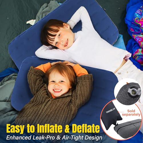 TREKOLOGY Camping Pillow - Large Inflatable (24"x15") for Home-Like Comfort, Portable & Ergonomic, Easy to Clean, Durable...