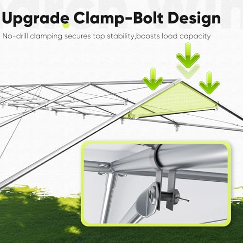 Quictent 20x50ft Heavy Duty Party Tent Outdoor Canopy Tent Carport Wedding Event Shelter BBQ Wedding Tents for Parties wit...
