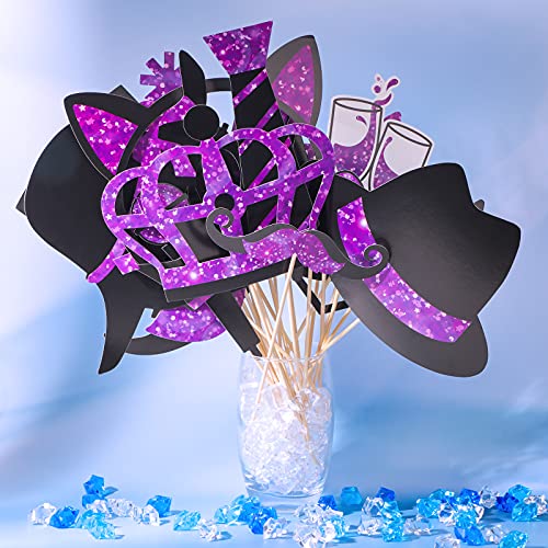 Zonon 24 Pcs Funny Photo Booth Props:Valentine's Day, Mardi Gras, Easter, Family Reunion, Class Reunion, Birthday, Wedding...