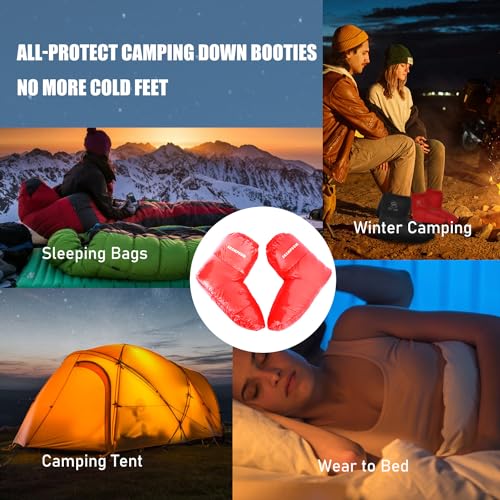 [Upgraded] Ultralight Winter Camping Booties Warm Socks Sleeping Sock for Men & Women,Water-Resistant Warm Soft Cozy for C...
