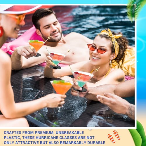 Baderke 24 Pack Plastic Martini Glasses with Gold Pearl Cocktail Picks Disposable Clear Mini Cocktail Cups Dessert Glasses...