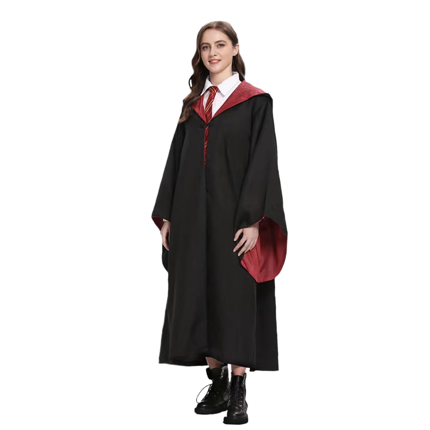 seeykey Wizard Robe Cloak with Hood for Adult and Teens, Magician Cosplay Halloween Costume Dress Up for Men and Women
