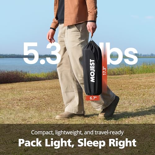 Mojest Ultralight Camping Cot for Adults - Portable Folding Camping Bed, Supports 350 lbs - Lightweight for Travel, Campin...