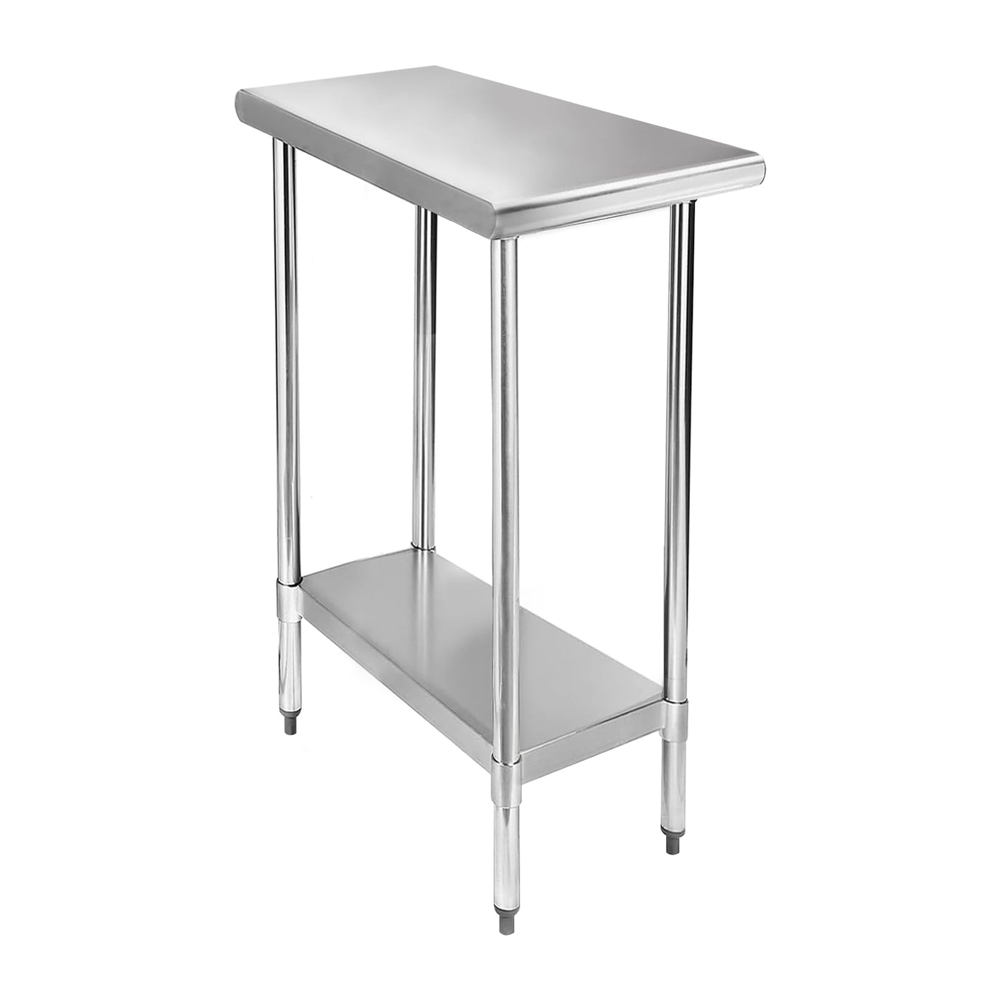 STABLEINK NSF Stainless Steel Table 30 x 12 Inches, Metal Prep & Work Table with Adjustable Undershelf, for Commercial Kitchen, Restaurant, Hotel and Garage，Small Tables