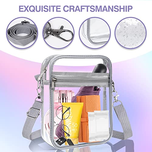 BanYakong Clear Bag Stadium Approved,Clear Crossbody Purse Bag, with Adjustable Shoulder Strap for Women, With front pocket