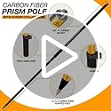 DMITER 6.56 FT/2 M Carbon Fiber GPS Pole, 2 Section Surveying Rod with 5/8” Adapter and 20-Minute Level Vials for Land Sur...