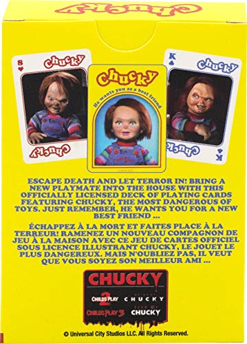 AQUARIUS Chucky Playing Cards - Chucky Themed Deck of Cards for Your Favorite Card Games - Officially Licensed Chucky Merchandise & Collectibles - Poker Size with Linen Finish