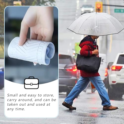 ZVSLGVZ Rain Boot Waterproof Shoes Covers, Sand Control Non-Slip Shoe Cover Galoshes, PVC Rubber Sole Reusable Rain Snow B...