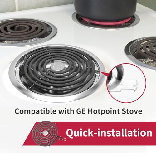 COZZIVITA GE Drip Pans and Stove Burner Element Unit Set, Perfectly Fit WB30M1 & WB30M2 -Replacement for GE Hotpoint Stove...