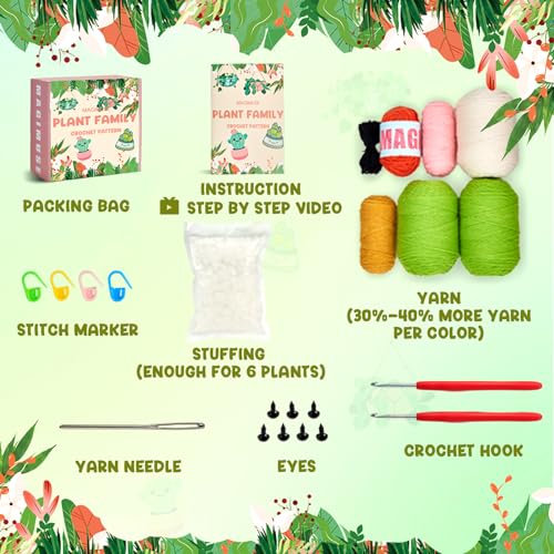 MAGIMUSE Crochet Kit for Beginners, Crochet Starter Kits, Amigurumi Craft Knitting Crocheting Kits with Step-by-Step Video...
