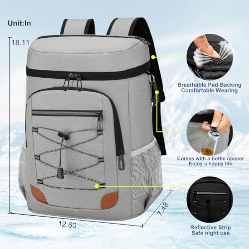 AMNOW Backpack Cooler Insulated Leak Proof for Men Women 36 Cans Soft Cooler Backpack Insulated Waterproof Large Capacity ...