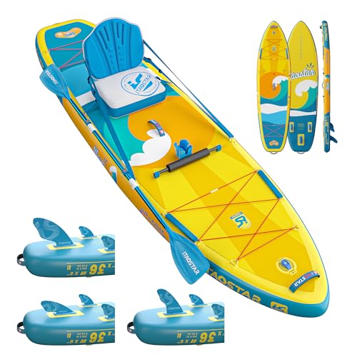 iTAOSTAR Billow 11'6"×36" Extra Wide Paddle Board with Seat, One-Stop Premium SUP Board Accessories, Tailored Fins, Stable...