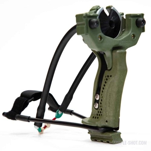 SimpleShot Hammer XT Slingbow Arrow-Shooting Hunting Fishing Wrist-Support Slingshot (Green)