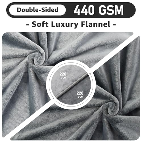 LOOBANI Waterproof Blanket for Bed: Reversible Soft Flannel Twin Bed Blanket 60" x 80", Leakproof Throw Spill-Proof Dog Pe...
