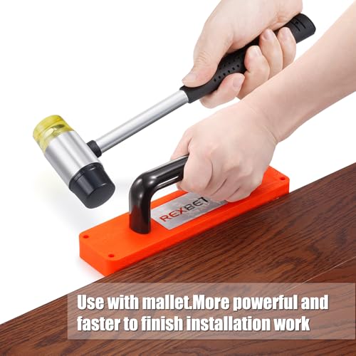 REXBETI Laminate Wood Flooring Installation Kit, LVP Installation Kit, Vinyl Flooring Tools - Tapping Block with Handle, P...