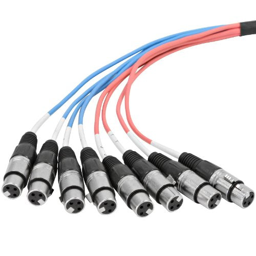 Seismic Audio - Saxt-8X5_Mf - 8 Channel 5 Foot 1/4 Inch Trs To Xlr Male And Xlr Female Snake Cable Bundle