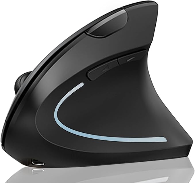 Lekvey Ergonomic Mouse, Vertical Wireless Mouse: Rechargeable Optical Carpal Tunnel Mice with 2.4G USB Receiver, 1000/120...