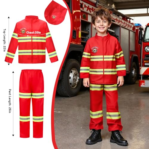 LOYO Kids Role Play Dress Up Clothes for 3-8 Years Old Play, 4 Sets Astronaut/Doctor/Fireman/Construction Costume for Kids...