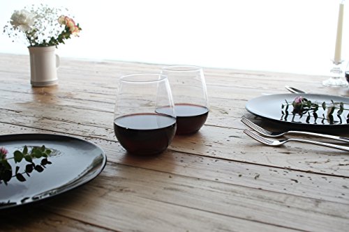 TOSSWARE POP 18oz Vino XL SET OF 12, Premium Quality, Recyclable, Unbreakable & Crystal Clear Plastic Wine Glasses, 12 Cou...