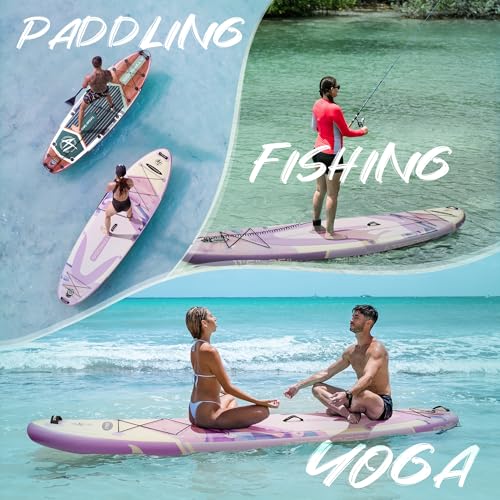 ATPROSS 11'6"x35" Inflatable Paddle Board, 450lbs Extra Wide Stand Up Paddleboard for Adults with Premium SUP Accessories ...