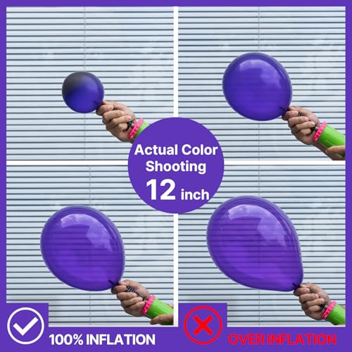 PartyWoo Purple Balloon Arch Kit Garland 140pcs Different Sizes of 18 12 10 5 Inch Dark Royal Light Pastel Metallic Purple...