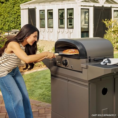 TYTUS 14" Rotating Pizza Oven, 900F 18,000 BTU Portable Propane Gas Pizza Oven, Includes Round Cordierite Stone and No-Too...