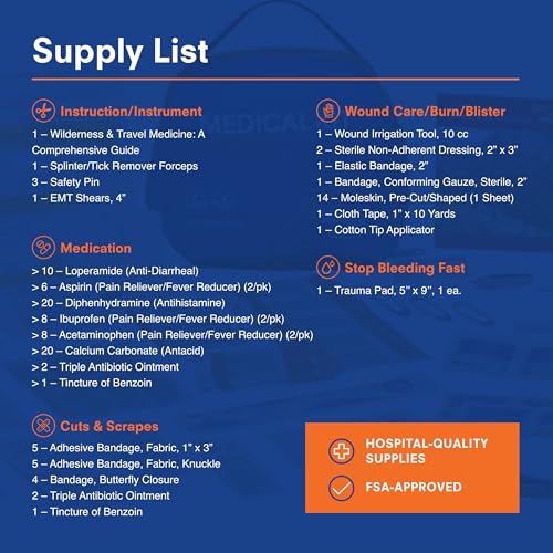 Adventure Medical Kits Mountain Series Medical Kit - Backpacker - Emergency Medical First Aid Kit - For 2 People for 4 Day...