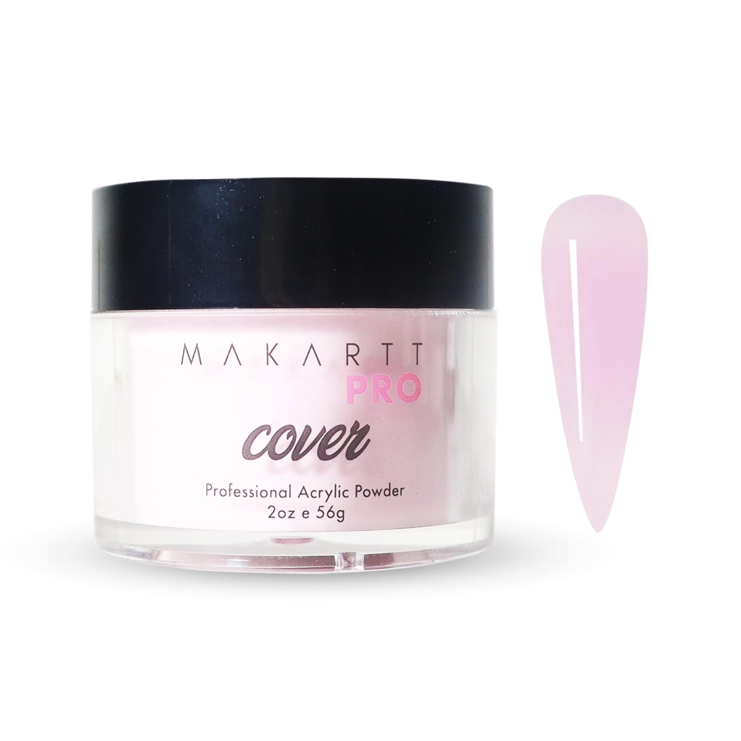 MakarttPro Acrylic Powder - 56g/2oz Nail Cover for Extension, Perfect for Professional Private Nail Technicians - Color: Rosy Ve