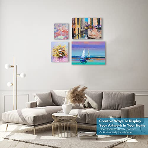 KEFF 24-Pack Canvas for Painting, 6 of 5x7, 8x10, 9x12,11x14 Painting Canvas Boards, Art Supplies for Adults & Kids - 100%...