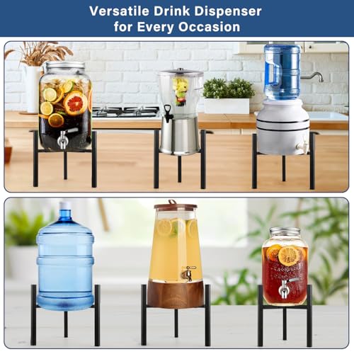 Uoveya Beverage Water Jug Stand Adjustable 7-12.6 IN - Drink Dispenser Stand Only, Fit 3-5 Gallon Water Jug Holder Contain...