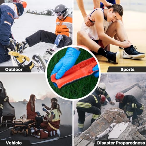 RHINO RESCUE First Aid Splint 36" X 4.3" Orange-Gray, Keep Bones in Position (6, Splint Bundle)