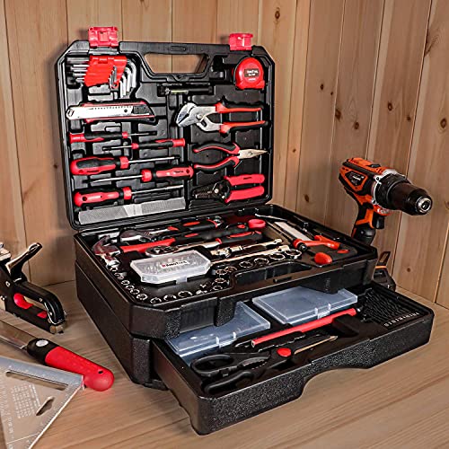 KingTool 325 Piece Home Repair Tool Kit, General Home/Auto Repair Tool Set, Toolbox Storage Case with Drawer, General Hous...
