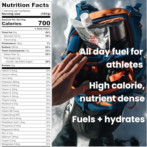 RecPak Performance Ultralight Instant Meals For Your Next Adventure | 700 Cal 42g Protein I Coffee (12-Pack)
