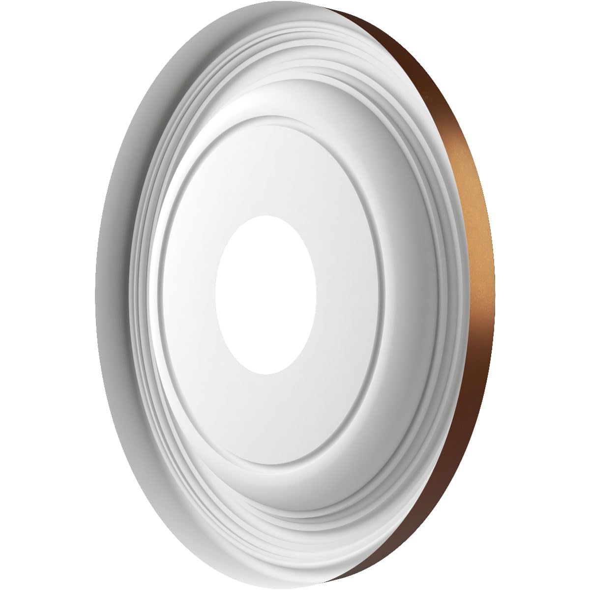13Od X 3 1/2Id X 1 1/4P Traditional Thermoformed Pvc Ceiling Medallion (Fits Canopies Up To 7 1/2), Metallic Dark Copper