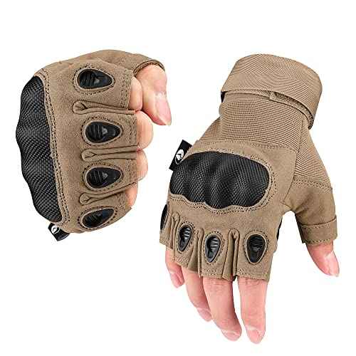 Mossy Oak Fingerless Tactical Gloves for Men and Women- Motorcycle Gloves for Tactical Shooting, Hunting, Cycling and Hiking