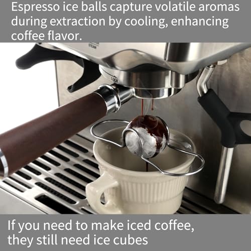 Upgrade 2 Pack Espresso Frozen Ball for Espresso Coffee, Stainless Steel Espresso Chilling Ball Espresso Cooler Espresso M...