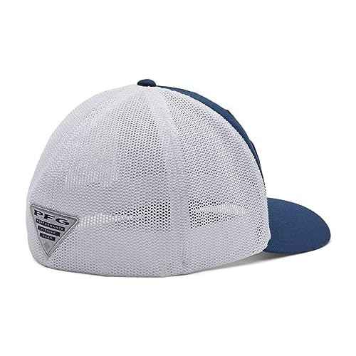 Columbia Unisex PFG Hooks Mesh Ball Cap-High Crown, Carbon/Silver, XX-Large