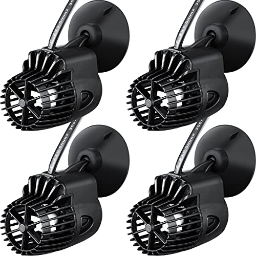 Zhengmy 4 Pcs 800 Gph Aquarium Circulation Pump with Magnetic Suction Base 360 Degree Rotating Wave Maker Submersible Aqua...