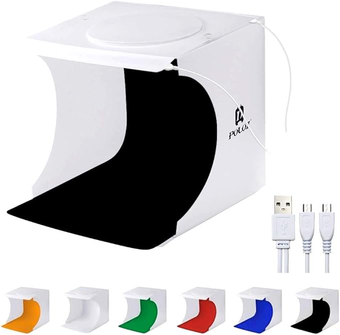 Mini Photo Studio Super Bright Photography Light Box Lightbox Portable Shooting Light Tent with 6 Colors Photography Backd...