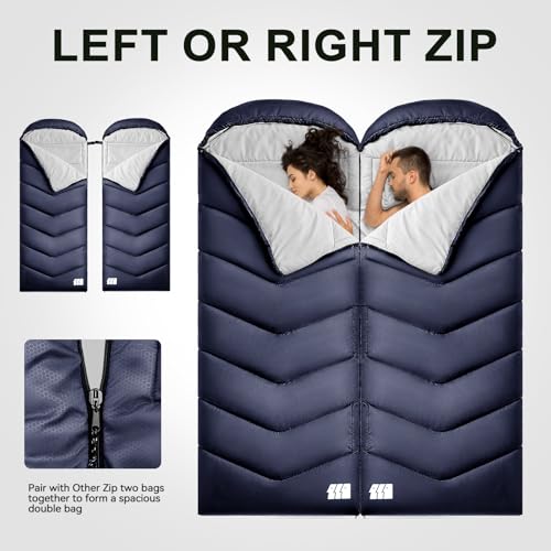 TANSTRIDER 0 Degree XXL Winter Sleeping Bags for Adults Cold Weather,Camping Sleeping Bag for Kids with Compression Sack,4...