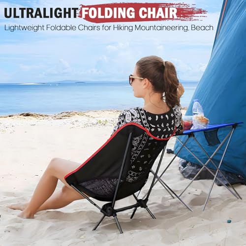 Thallike Ultralight Camping Chair, Portable Folding Backpacking Chair, Compact Camping Chair with Carry Bag for Outdoor Ca...