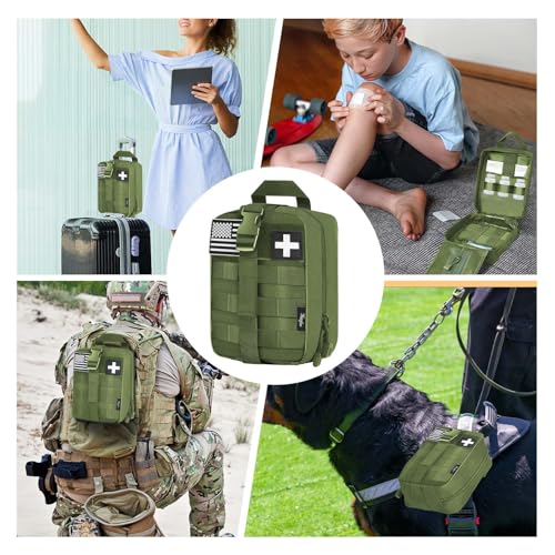 Haafoo Medical Molle Pouch Tactical - 1000D Nylon First Aid Pouch, Big Capacity EMT Pouch Utility, Heavy Duty Military Gra...