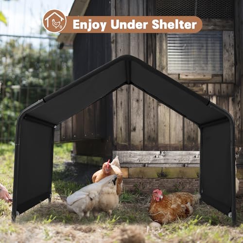 Yokaniwa Dog Shade Shelter Outdoor 4'x4'x3' Tent for Large Medium Dogs, Outside Sun Rain Canopy Pet House for Cats Pigs Li...