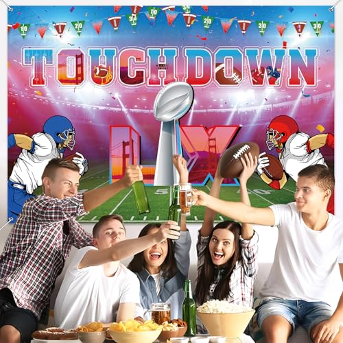 Super Football Party Decorations 2026 Backdrop Banner 5X3 Ft Sport Fans Birthday Decorations Banner Football Themed Party ...
