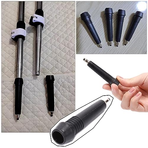 SquEqu 5 Pack Trekking Poles Carbide Tips Replacement Universal Tungsten Steel Rod End Tip for Outdoor Hiking Stick Cane C...