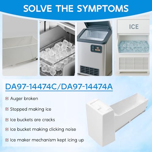 DA97-14474C DA97-14474A DA97-12604D Refrigerator Ice Bucket Replacement for Samsung Refrigerator Ice Maker Replacement RF2...