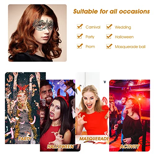 WLLHYF 3 Pcs Adult Masquerade Mask Mysterious Fun Lace Masks for Couples Women Man Lace Headpiece Disguise for Costumes