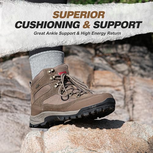 R CORD Hiking Boots Women Waterproof Ankle Support Womens Hiking Boots Backpacking Boots Breathable Non-slip Durable Boots...